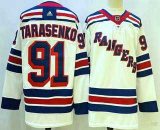 Mens New York Rangers #91 Vladimir Tarasenko White Stitched NHL Jersey->new york rangers->NHL Jersey